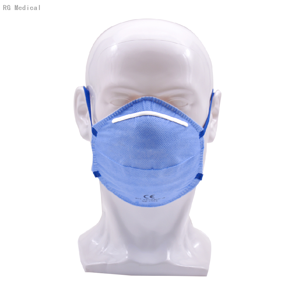 Blau FFP2 Filter Becherförmiges Atemschutzgerät Anti Fogging