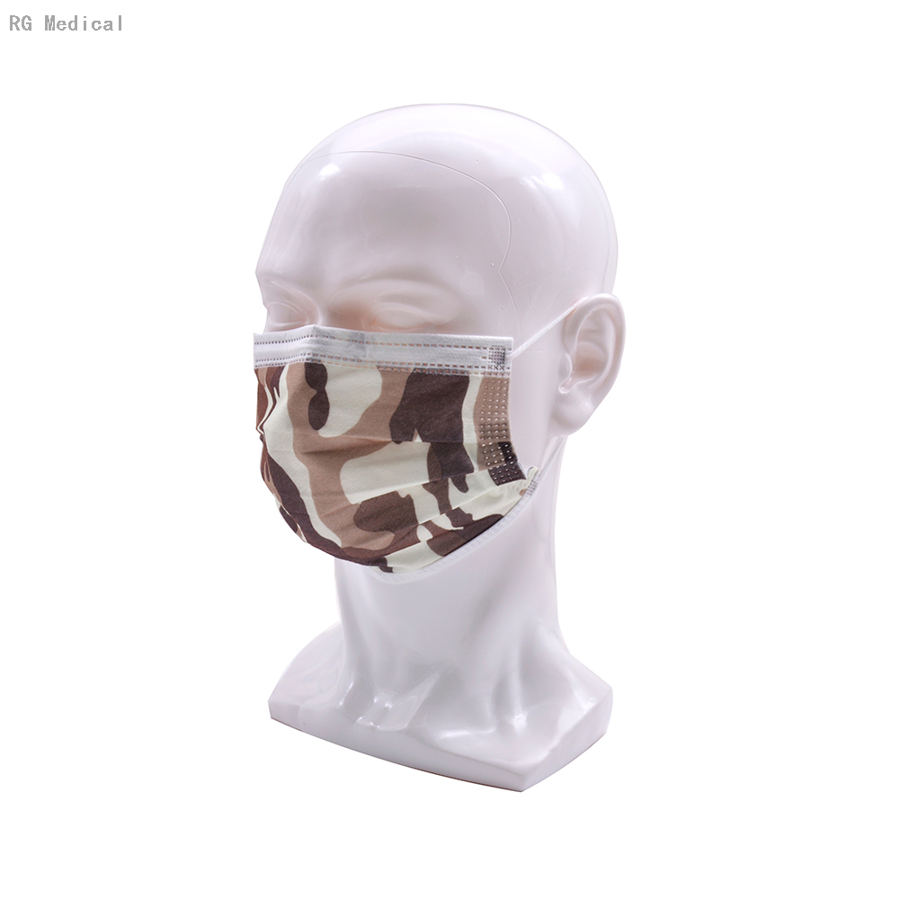 Brown Army Facial FFP2 Maske Anti-PM2.5 Faltung